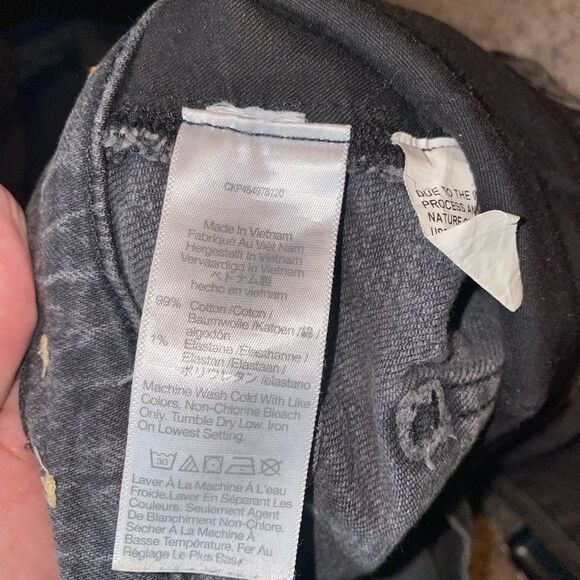 Madewell The Perfect Vintage Straight Jean in faded black size 25T - Picture 10 of 12